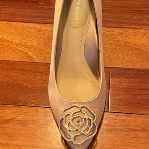 Taryn Rose Blush Fiona Crystal Satin Pump